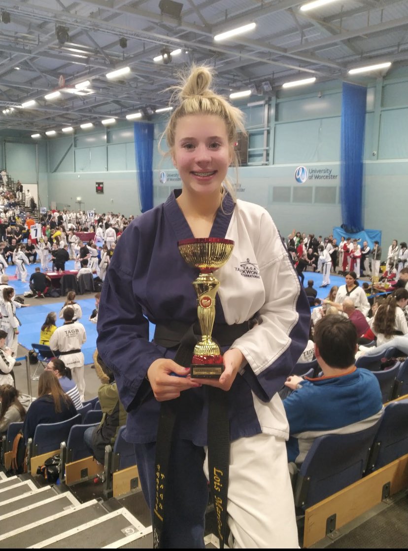 Hazelmarley's tweet photo. @CN_HS @cardyPE @UddingstonTAGB @TAGBofficial #tagb #englishchampionships @loismarley9 Black Belt English Champion 2022 https://t.co/gVLDUh4uKH