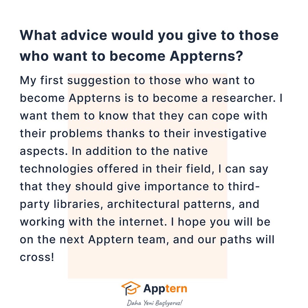AppcentTech's tweet photo. This week we have @hasanalidev in our apptern series! You can swipe to learn about his journey. 👉🏻
Part 2
#intern #apptern #application https://t.co/weS8H9V27b