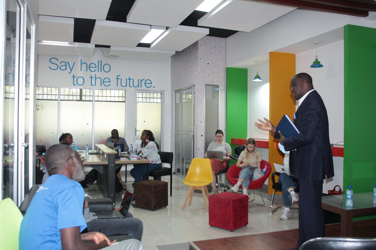 C4DLab's tweet photo. Happy new week from the @uonbi Innovation Fellowship/@PBioafrica ☺️.Today we are joined by Prof. Kimenju and John Maina from the Intellectual Property Management Office. The 2 are here to paint a picture of the current situation with commercialization of IP at UoN. https://t.co/8JpWyxWQsA