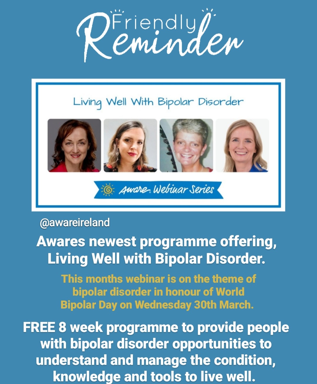 Aware on Twitter "Friendly Reminder! There's still time to sign up to Aware's newest programme