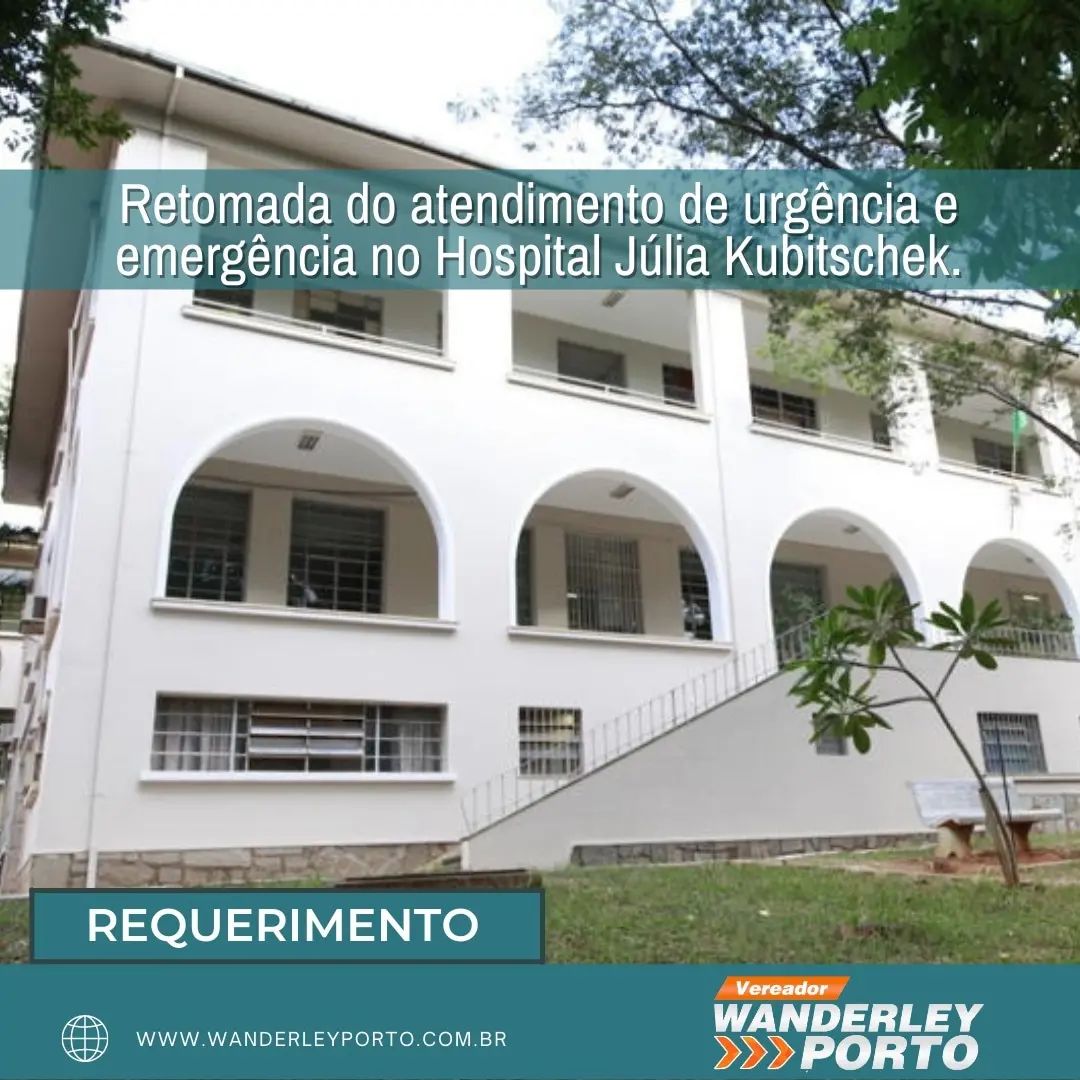 WanderleyPorto4's tweet photo. Tenho recebido relatos sobre a suspensão do atendimento de urgência e emergência no Júlia Kubitschek.
Fiz um requerimento perguntando ao presidente da Fhemig e ao governador Romeu Zema:
O pronto atendimento do Hospital Júlia Kubitschek está suspenso? Se sim, por quê?
#SUSBH https://t.co/N1kmLQpkFv