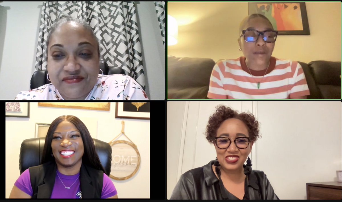 kthipe's tweet photo. Congratulations to the #DEICommittee of @SimmonsAlumni Executive Board on a phenomenally inspiring conversation, led by their amazing Director Gina Patterson '06. 🔥 Great life gems from Jasmine Clark '15, Kadesh Simms-Conroy, + Tamika Jacques! 💎  #AAAA https://t.co/7Spg2xIwKd