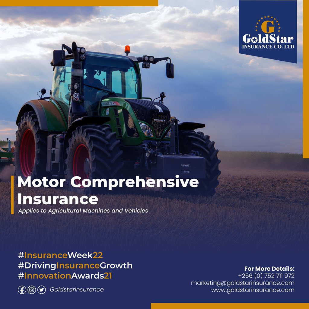 goldstar_gsi's tweet image. Comprehensive Motor Insurance covers  agricultural vehicles when damaged, stolen or involved in an accident as well as cover  third party property damage.

#InsuranceWeek22
#DrivingInsuranceGrowth
#InnovationAwards21