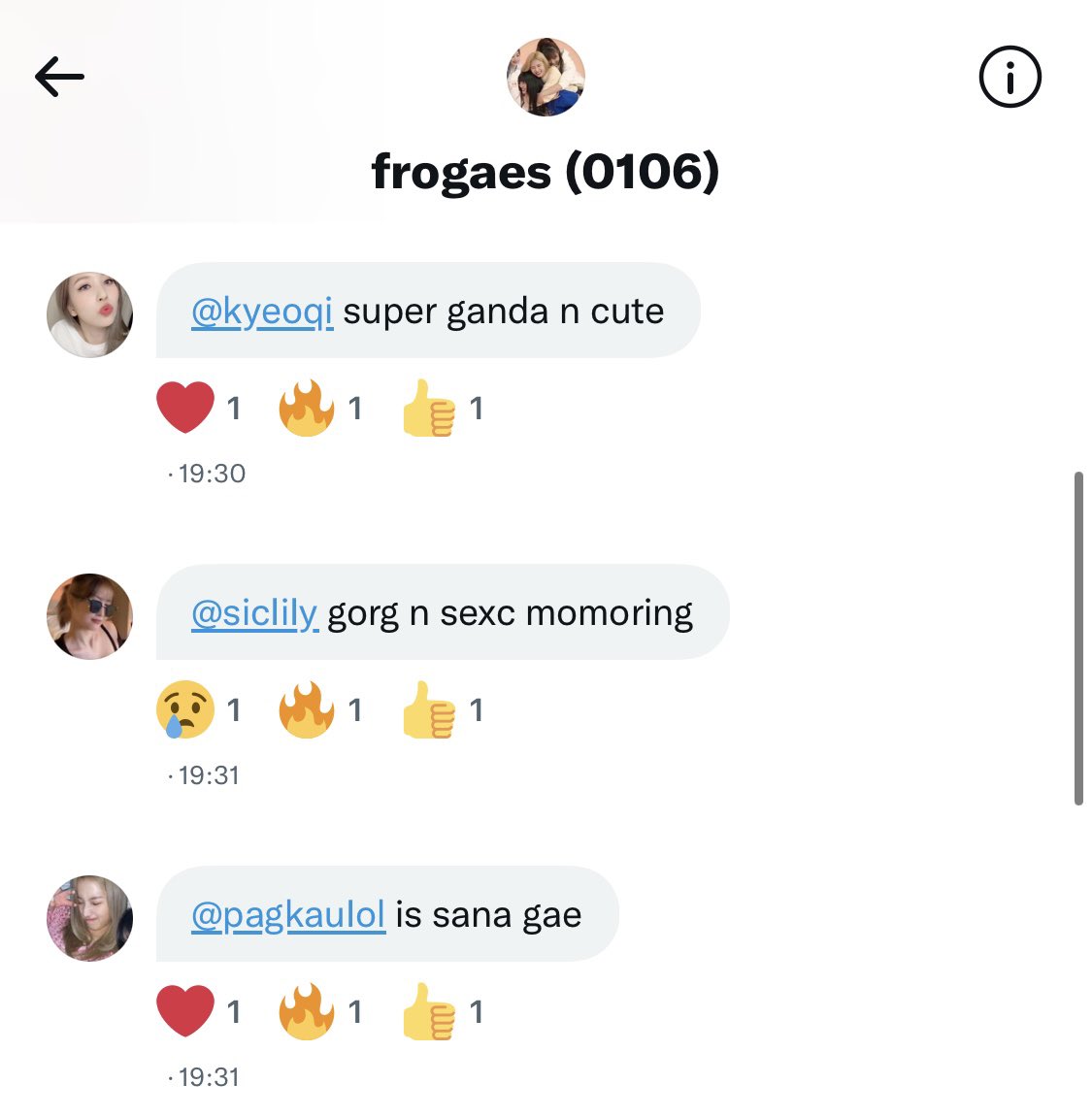 drop @/nn for an acc rate n 1st impression w frogaes