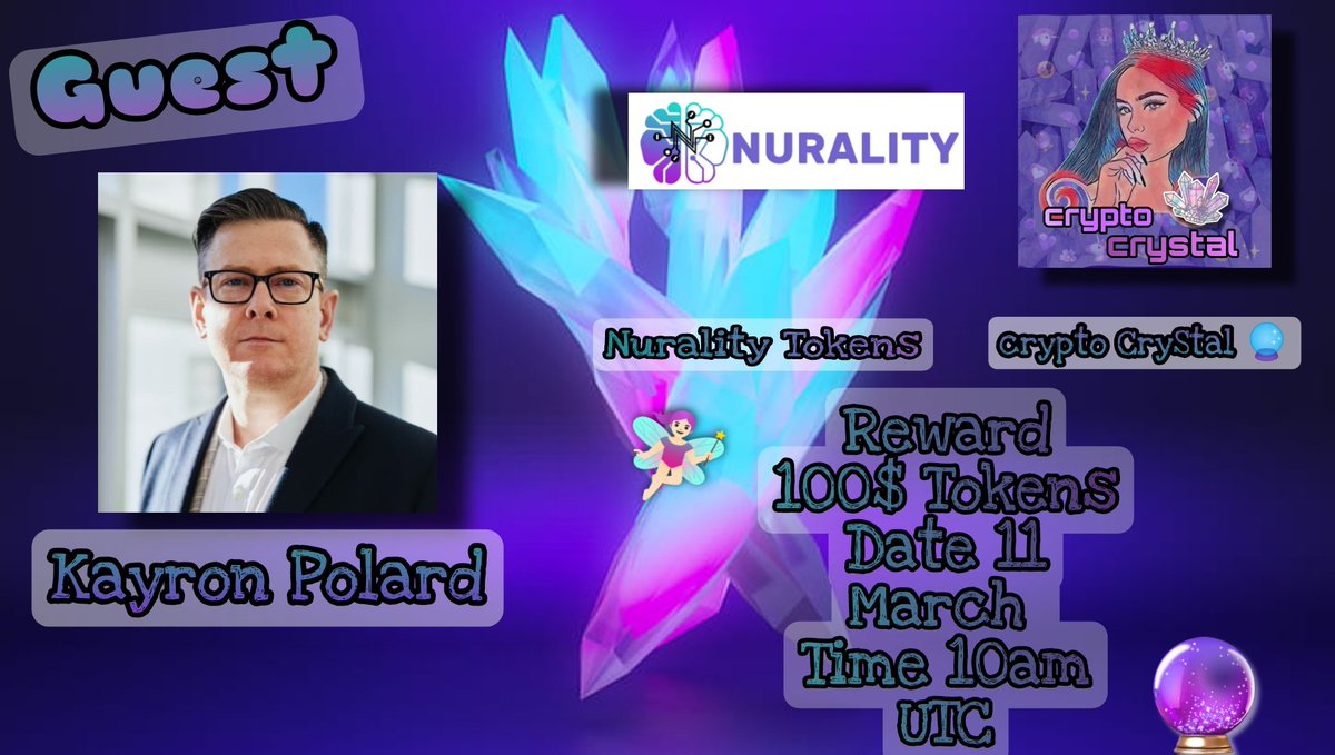 MetaVerse099's tweet photo. We are pleased to announce our  #AMA with  @Nuralitytoken
on 11th March 2022, Friday
 at 1O:00 am UTC

💰 Reward Pool: 100 Tokens

📍 Venue: https://t.co/S1PkzwETVg
🧚🏻‍♀️ Requirements:

💟 Follow @CryptoCryStal9 &amp; @Nuralitytoken

💟 Like &amp; Retweet

💟 Comment Good Questions https://t.co/R6vSnB6rI2