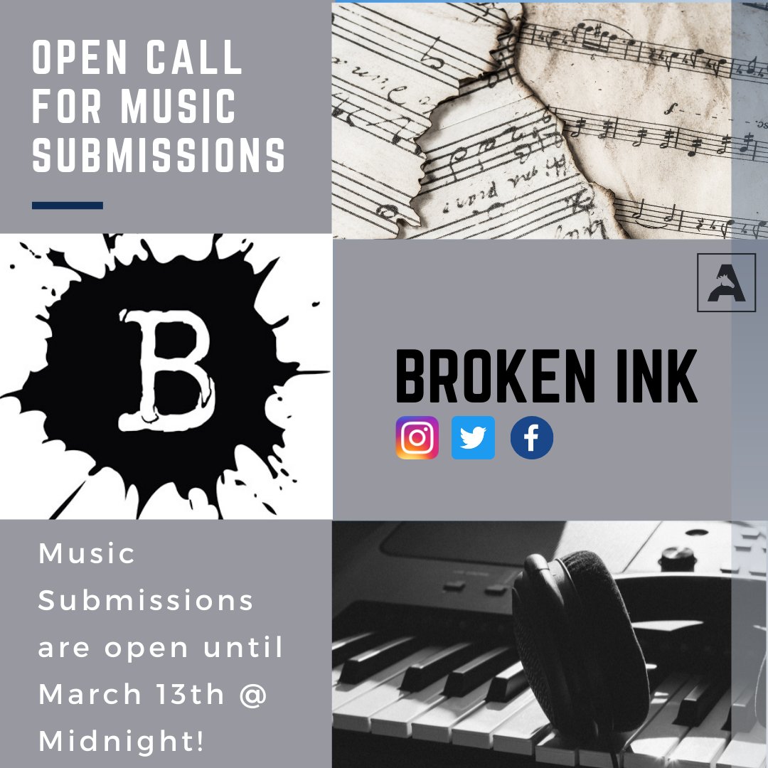 Exciting News! Broken Ink has extended its Music Submission deadline to March 13 @ Midnight. Student Musicians, be sure to submit!

<a href="/USCAiken/">USC Aiken</a>