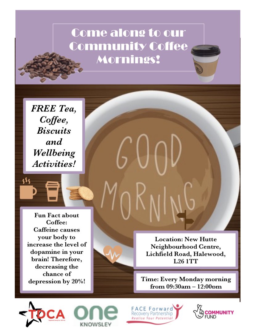 suziwoo40's tweet photo. Lovely morning at New Hutte @TDCA_2013  @Lennyloooo @ElianeStrasser @OneKnowsley @FaceKnowsley @Faceforward wellbeing coffee morning. Lovely chatting about years past with residents, chatting about what they would like to see here, music, herb garden, bingo, book swap and games! https://t.co/yk1hcv29jY