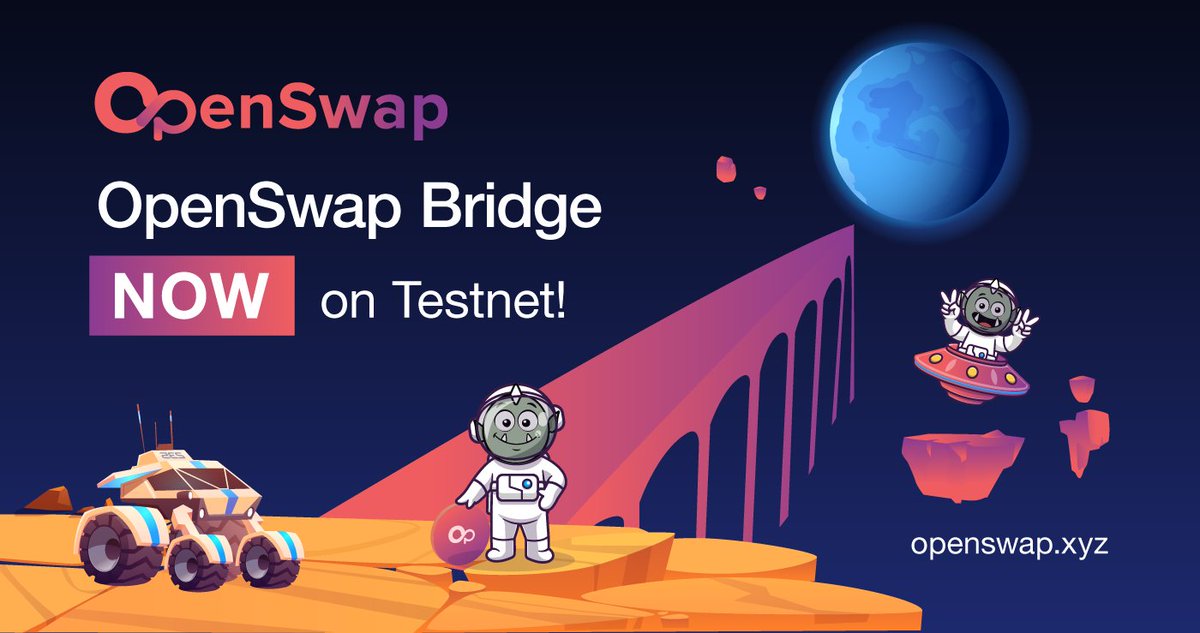 📢 GREAT NEWS: OpenSwap Bridge is NOW on Testnet! Access here 👇 testnet.openswap.xyz/#/

We call upon all our loyal trolls, friends, and followers to try it out, we currently support Kovan, #BSC Testnet, and #Avalanche FUJI C-Chain!

Learn More 👀
openswapdex.medium.com/openswap-bridg…