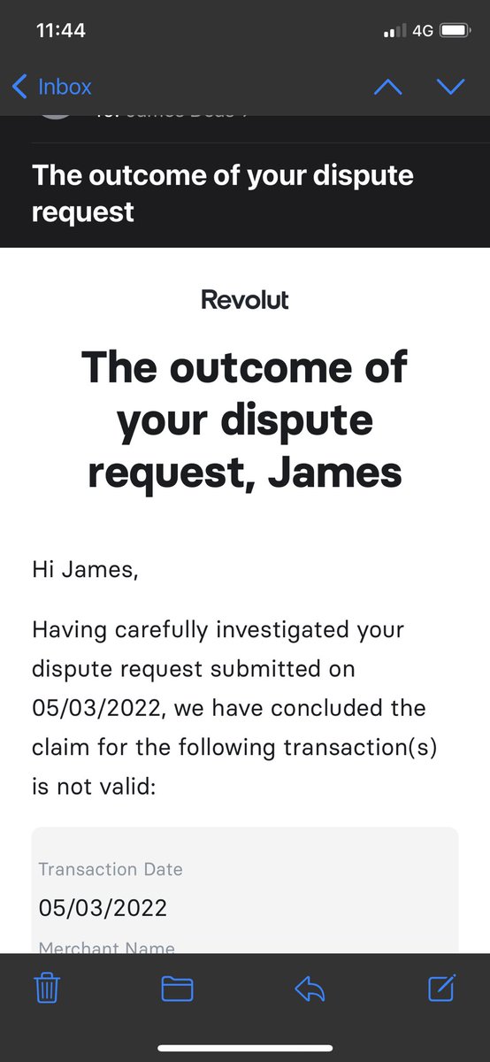 JamesDeas1's tweet photo. @RevolutApp How can you say this isn’t fraudulent activity and refuse a refund. A bank would have cancelled the card and refunded money. £179.98 stolen from my account. No protection for consumers. @FT @TheSun @financialombuds @ConsumerRights @DailyMirror https://t.co/hBNDojDCgv