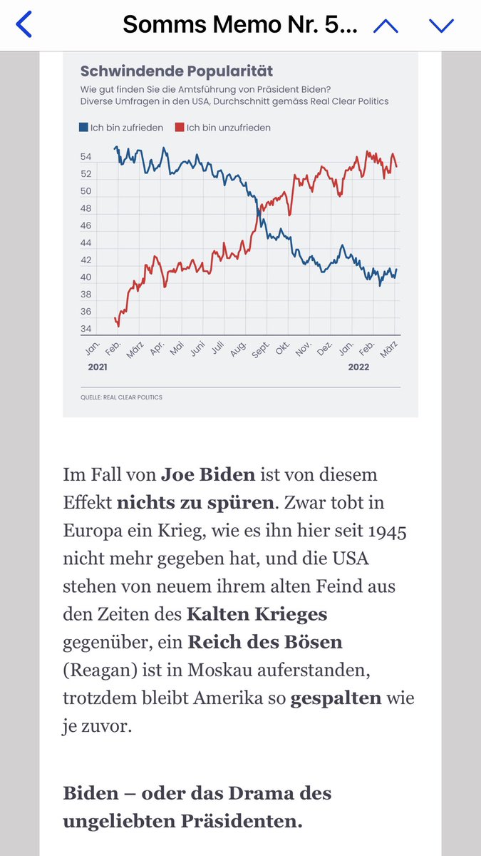 walter_winteler's tweet photo. Zum Thema #Ukraine️ #Biden #Trump Hilfreich im Dschungel: #Somms Memo Nr. 56, #Nebelspalter - „Biden versus Trump? Amerikaner glauben an Trump.“ Wäre gut für Europa, wenn gleich vor den #midterms_2022 eine Amtsenthebung stattfinden würde. #Trump22 for a better World🙏🏼 https://t.co/y7m3GwMzoB