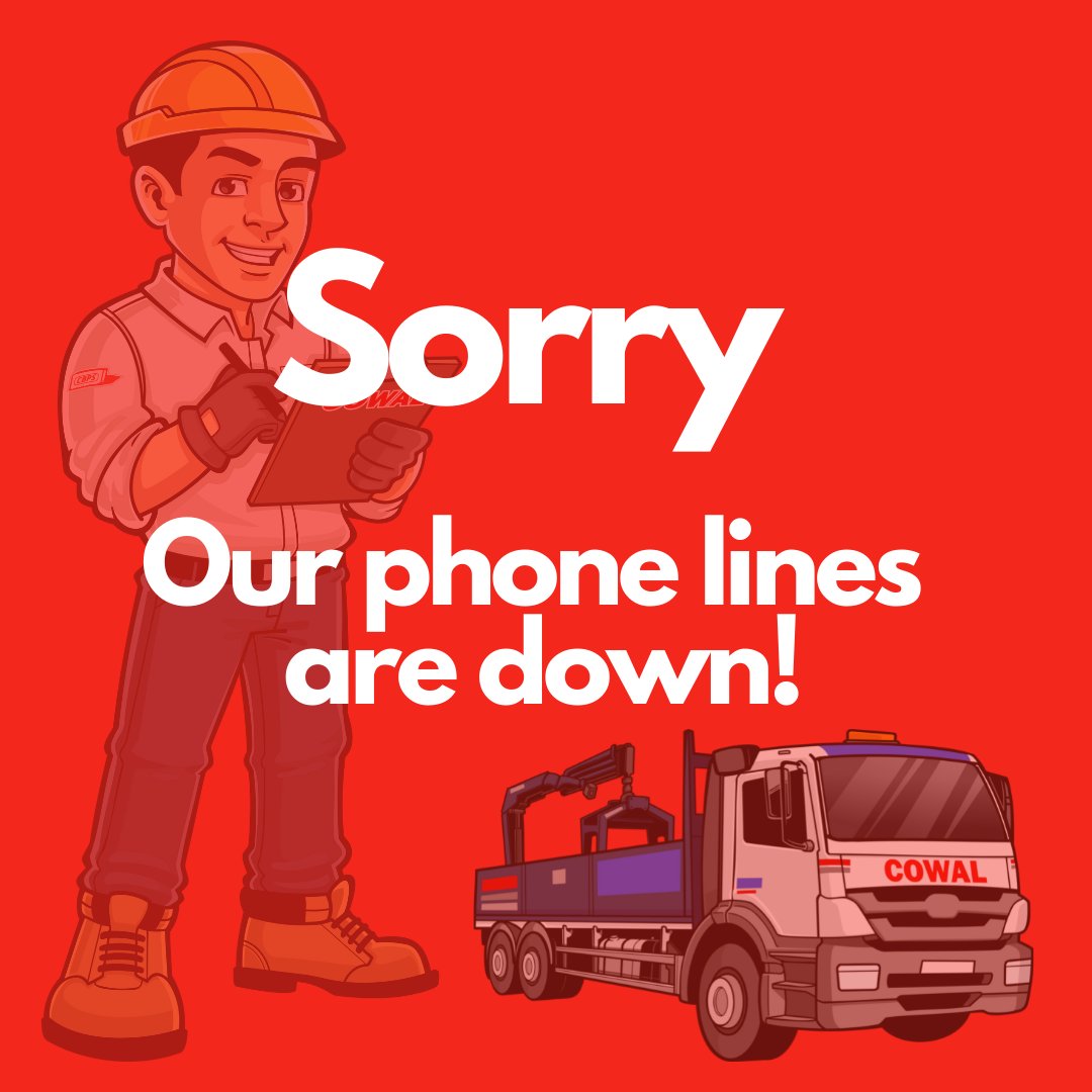 ReddanceBuildi1's tweet photo. Sorry our phonelines aren’t working just now. 

We apologise for any inconvenience caused. You can still get in touch via email.

Email – dalry@cowal-building-supplies.co.uk https://t.co/UfvAiW7MvM