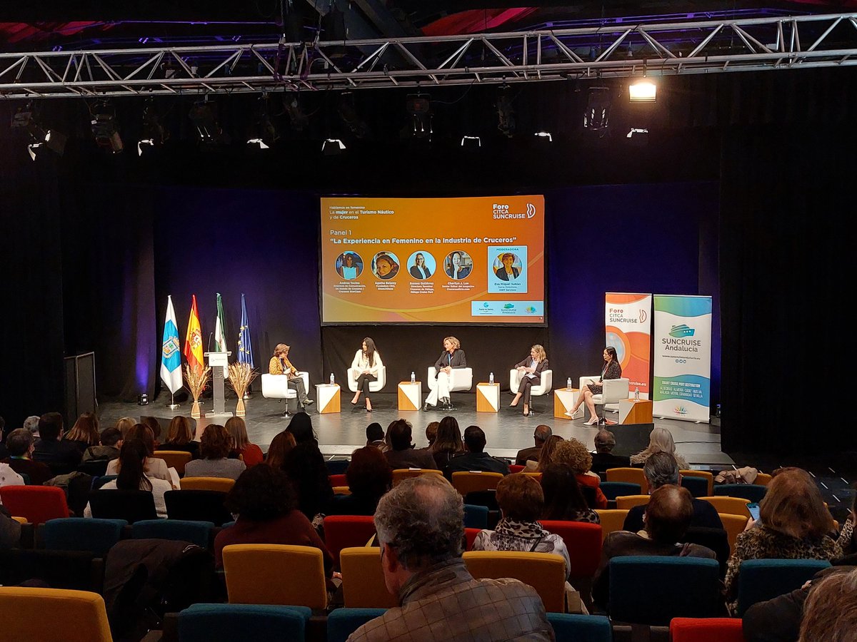CruceroAdicto's tweet photo. Hoy estamos en #Huelva participando en el primer Foro de la mujer en el mundo náutico y de #cruceros organizado por @suncruiseand . Súper orgullosos de ser la voz del crucerista en este gran evento. https://t.co/EAW3aQLJf4