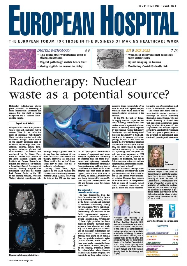 EuropHospital's tweet photo. EUROPEAN HOSPITAL 1/2022 is out!
In this issue, we cover the benefits of #digitalpathology, #cybersecurity developments, and a comprehensive roundup from the European Congress of Radiology (#ECR2022). #ECROverture https://t.co/aQsnSvwitb https://t.co/DogtwdO9QL