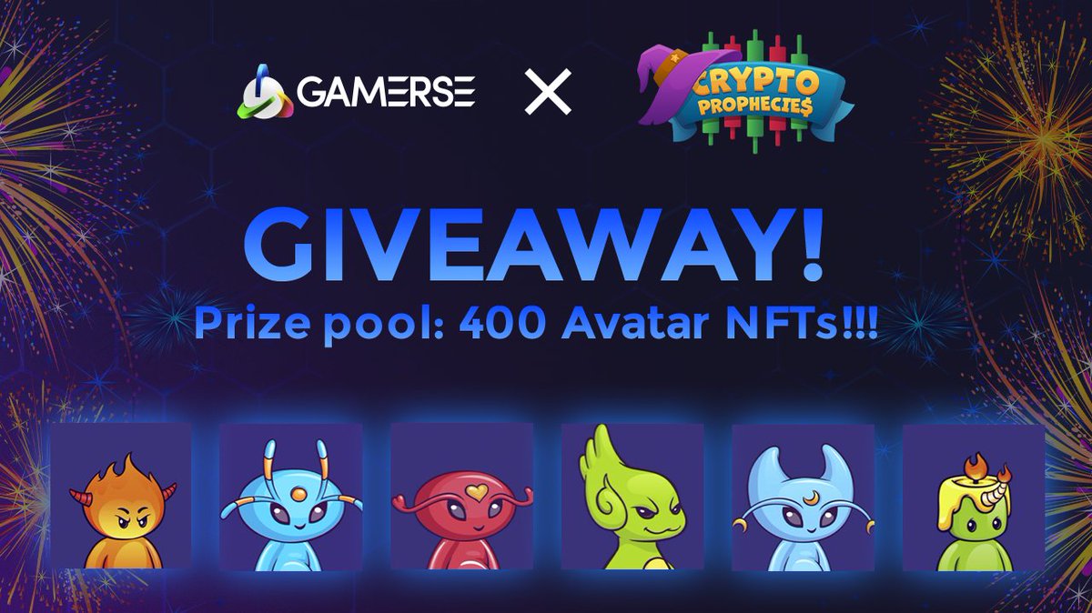 GAMERSE | $LFG (@gamersenft) on Twitter photo 🚨❗️ Giveaway Alert ❗️🚨
🚀 #Gamerse is teaming up with <a href="/crypto_prophets/">The Crypto Prophecies</a>
for an exclusive #NFT giveaway! 🚀
🎁The lucky winners of the competition will receive 1 of 400 NFT Avatars!!🎁
⬇️Enter here! ⬇️
gleam.io/NYAts/gamerse-…
#NFTGiveaway #NFTCommunity #Metaverse #LFG 🚨❗️ Giveaway Alert ❗️🚨
🚀 #Gamerse is teaming up with <a href="/crypto_prophets/">The Crypto Prophecies</a>
for an exclusive #NFT giveaway! 🚀
🎁The lucky winners of the competition will receive 1 of 400 NFT Avatars!!🎁
⬇️Enter here! ⬇️
gleam.io/NYAts/gamerse-…
#NFTGiveaway #NFTCommunity #Metaverse #LFG