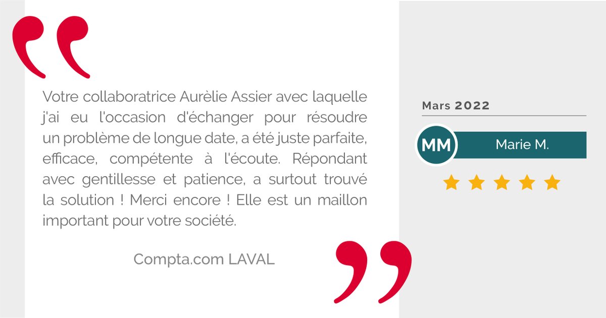 ♦️ Nos collaborateurs sont toujours à votre disposition et à votre écoute pour vous accompagner.

👉Merci Marie M. pour votre retour !
