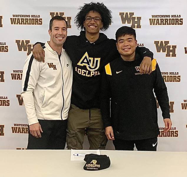 gspanthershs's tweet photo. 2 of our guys signed their NLI’s over the weekend. 2022s @kunguap &amp; @ELewis23_ are heading to @AdelphiMBB in the fall!! #earnedit https://t.co/zrtZMBMwNd