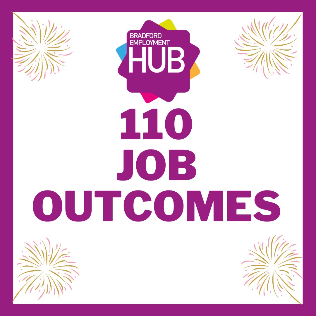 TheOppCentre's tweet photo. A huge congratulations to the Bradford Employment Hub team for 110 job outcomes! Looking to improve your cv? Contact them on 07736270264 or 0330 111 003 and book an appointment!
#CV #Careers #Bradford https://t.co/zZ4yVVWUdA