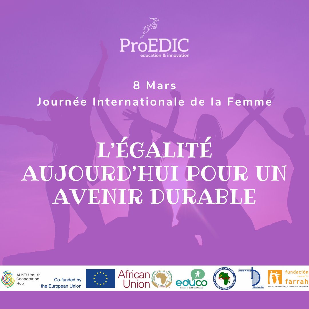 proedic's tweet photo. Ce 8 mars, comme le reste de l'année, nous continuons à travailler pour faire de l'égalité une réalité! ✊💜 https://t.co/RdL4tIMbAD