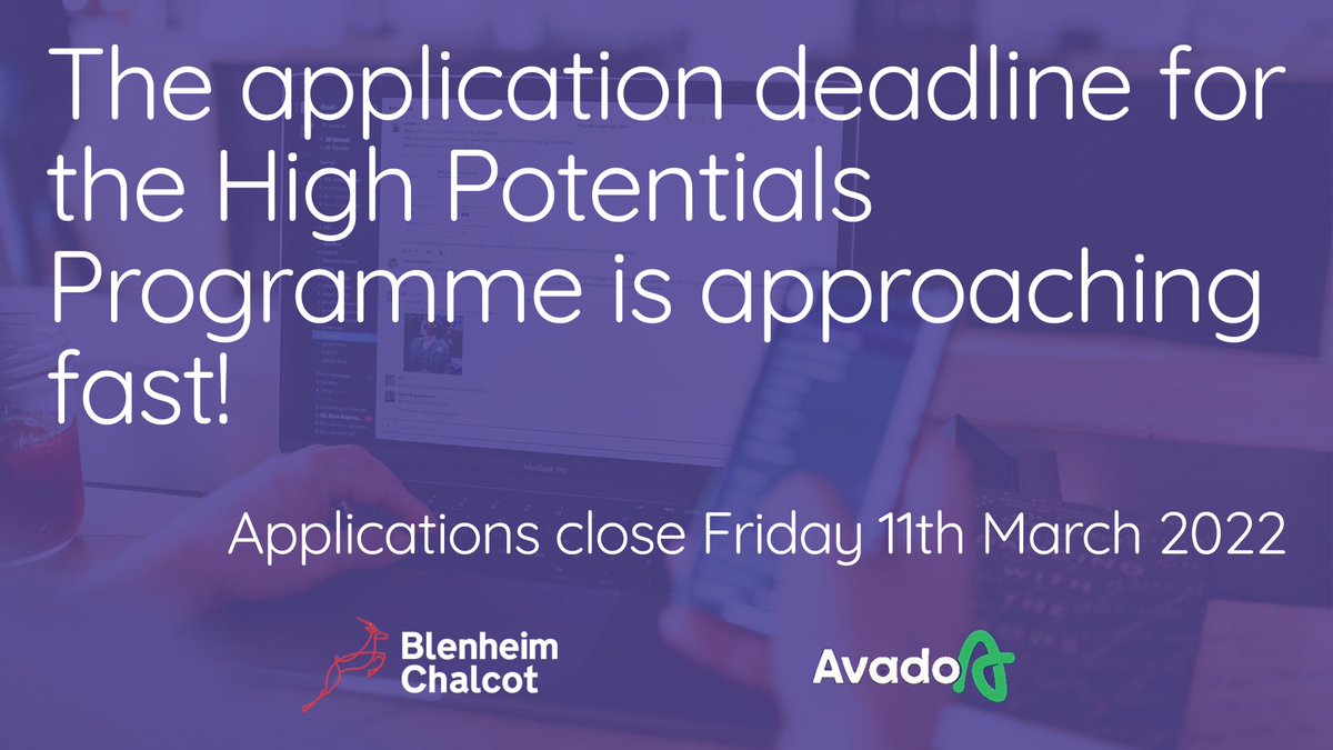 digigreenhouse's tweet photo. The #HighPotentialsProgramme is a virtual leadership course, delivered by @blenheimchalcot and @AVADOlearning designed to equip high-potential future leaders with a toolkit to drive change through new skills. Find out more,
https://t.co/JADXEtnjax
#LearningHub https://t.co/KXmdu9LhZw