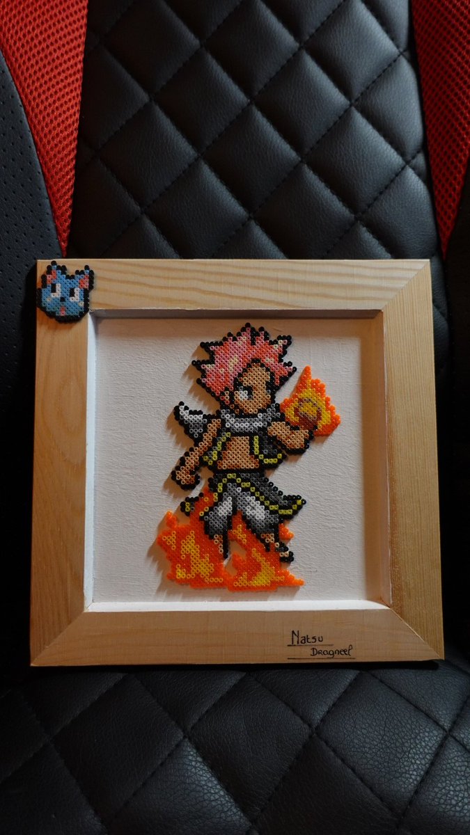 Valijka's tweet photo. I made this one for a commission. You can find me on instagram (https://t.co/eH1yHv5wv2) for more infos. #hama #hamamini #hamaminibeads #Natsu #natsudragneel #FairyTail #pixelartist #perler #perlerartist #ArtOfTheDay #artwork #design #beadart #pixelart https://t.co/LoBGhgRxgG