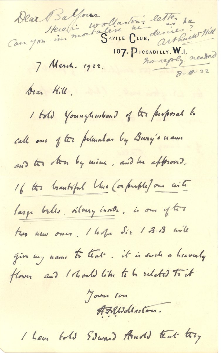 #otd 1922 small botanical footnote to the 1921 Everest reconnaissance