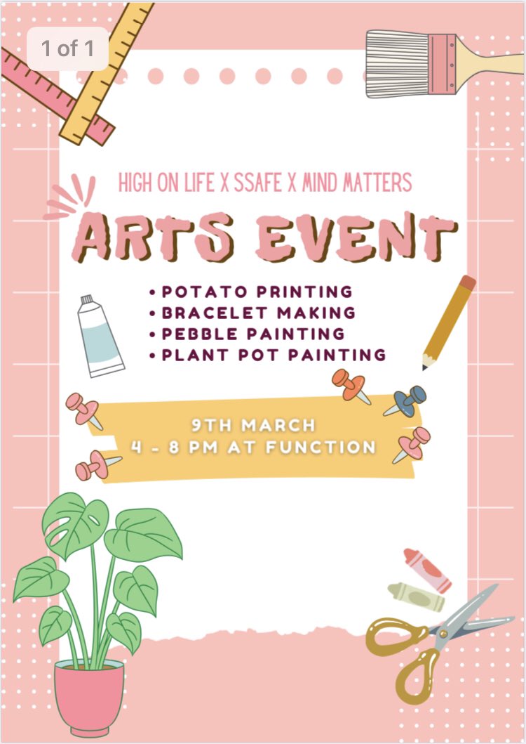 LUUMindMatters's tweet photo. Join us for an evening of fun arts and crafts! Including pebble painting, plant pot painting and bracelet making and more!! Tickets are £2 and are available through this link https://t.co/9SyIgnyfJ6 https://t.co/pmUWYCKREu