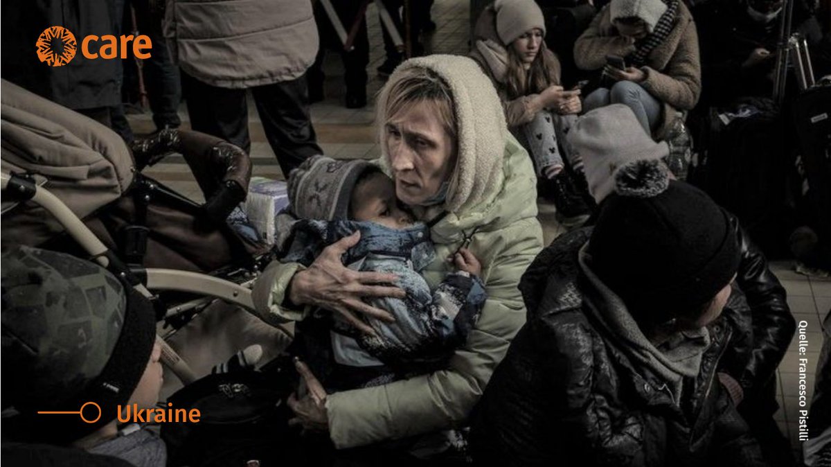 care_de's tweet photo. Am morgigen #Weltfrauentag sorgt sich CARE besonders um die Situation von Frauen &amp; Mädchen im #UkraineKonflikt! Sie sind häufig von Gewalt &amp; Diskriminierung betroffen &amp; benötigen lebenswichtige Gesundheitsversorgung. #CARE4women https://t.co/60plduuodr https://t.co/JPIeAr83hH