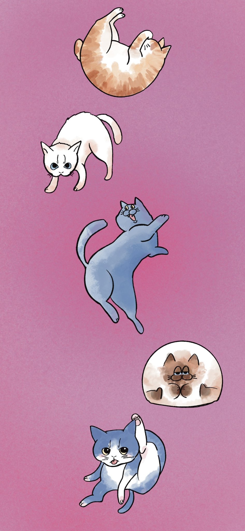 ナナミ ねこさんづくしの壁紙作りました 猫 猫イラスト フリー壁紙 イラスト T Co Kitl6pc1ov Twitter