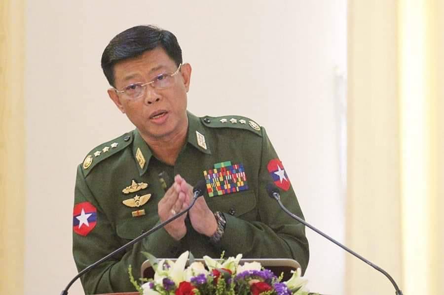 On Mar6, Junta defence minister General MyaTunOo paid a visit to the Kale Tsp &amp; Monywa. This month, the administration is apparently intending to destroy all resistance in Sagaing. #MassacreInMyanmarByJunta #2022Mar7Coup #WhatsHappeningInMyanmar
