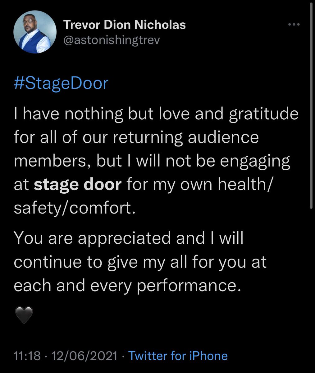 HamilFansLDN's tweet photo. When a policy has been publicly posted and then a cast member has stated multiple times their own personal boundaries, why would anyone in their right mind think this is okay to say. Even before pandemic this was an entitled thing to say and now it’s just downright appalling. https://t.co/B55Z4nYHZf