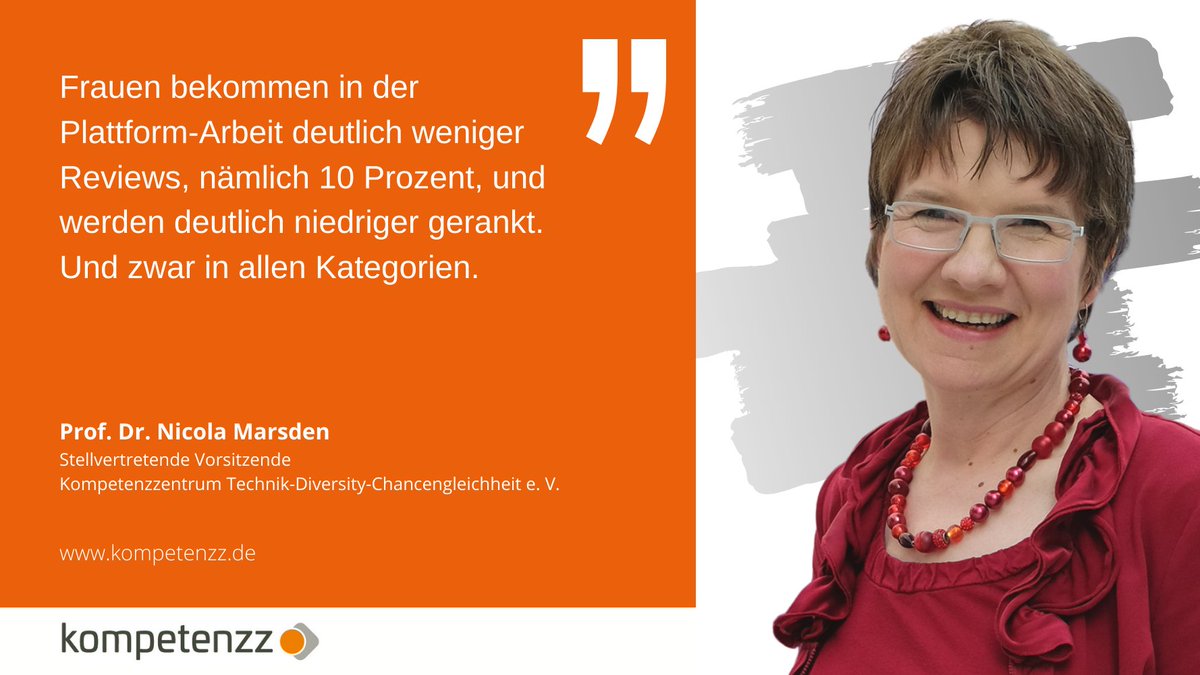 „Wenn wir uns Social Media ansehen, dann gibt es dort zwischen männl. und weibl. Influencer*innen eine Lohnlücke zwischen 7 bis 49 Prozent. #Geschlechterstereotype zur Wertigkeit der Arbeit von Frauen schlagen auch hier ganz deutlich durch“, so Prof. Nicola Marsden. #EqualPayDay