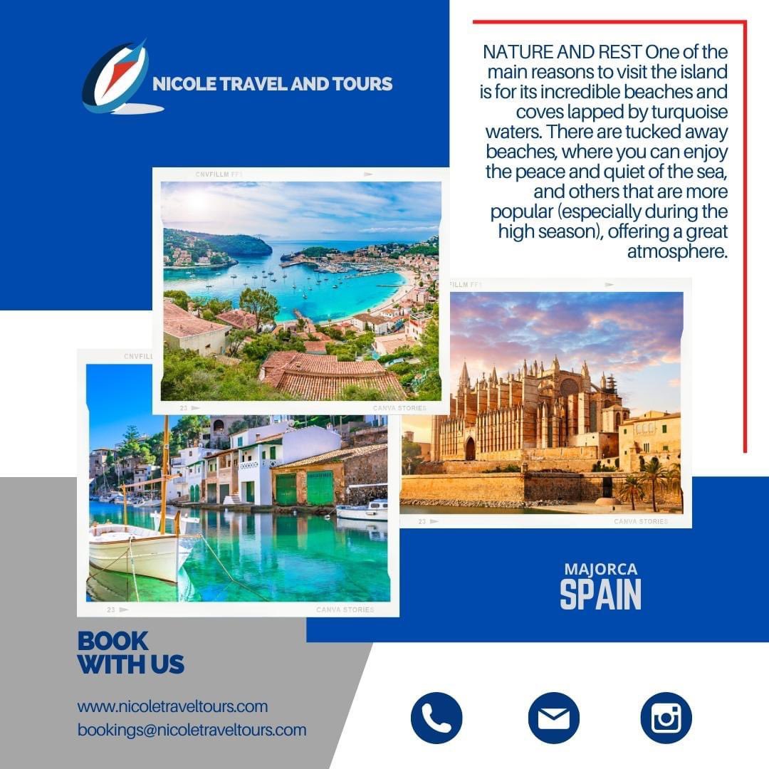 vanet_ph's tweet photo. 📍 Majorca, Spain

#nicoletraveltours #tourism #travelconsultant  #travelagency #bucketlist #tours #tourpackage #flights #international #local #traveltheworld #TravelPlans2022 #travel https://t.co/YLiICL4i2Y