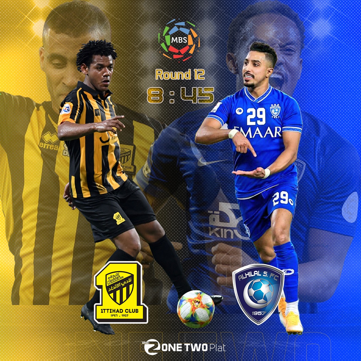 OneTwoPlat's tweet image. مسابقة #ون_تو 

توقع معنا نتيجة مباراة #الكلاسيكو بين #الهلال و #الاتحاد واكسب معنا 

الجائزة الأولى تي شيرت #الهلال الأصلي

الجائزة الثانية تي شيرت #الاتحاد الأصلي

الشروط

-كتابة التوقع في تعليق
-ريتويت للتغريدة 
-متابعة الحساب
-منشن ل2 من أصدقائك
-يتم إغلاق التوقع قبل المباراة