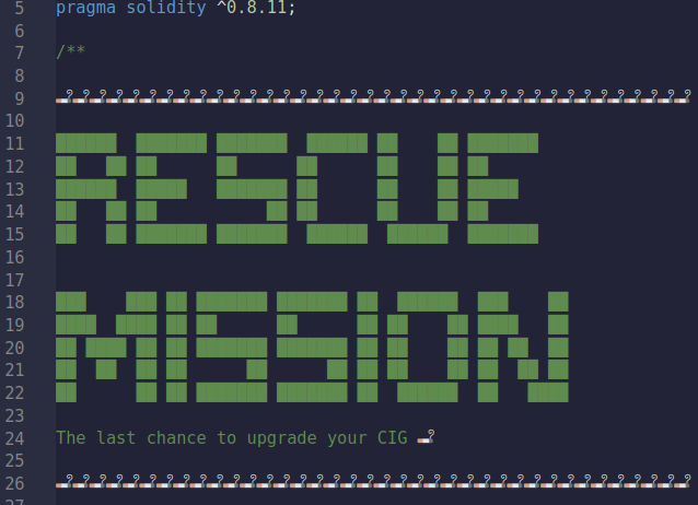 CigToken's tweet photo. For those who missed the $CIG upgrade: Announcing "RESCUE MISSION". (h/t #cryptopunks)

What? A snapshot of balances that missed the upgrade was taken. At least 10 million are CIG marked for distribution!

When? In the next few days. Follow this account with notifications

🧵👇 https://t.co/aa2j5ZILiD