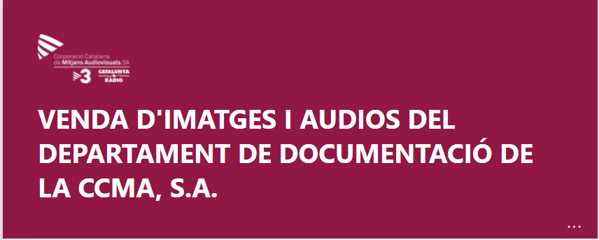 ArxiuTV3CR's tweet image. A partir d’ara, quan vulgueu imatges del nostre arxiu per a les vostres produccions us agrairíem que ens omplíssiu el formulari que trobareu a: ccma.cat/venda-imatges/
Així que el rebem, ens posarem a treballar. Gràcies! . @proaproductors @pro-docs @academiacinecat @ClusterAVCat