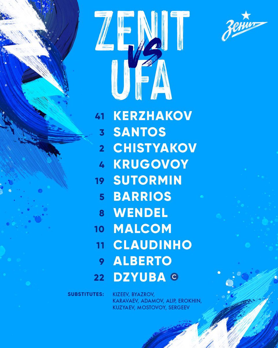 fczenit_de's tweet photo. 📋 Unsere Start XI für #ZenitUfa https://t.co/w9Xo40GvoY