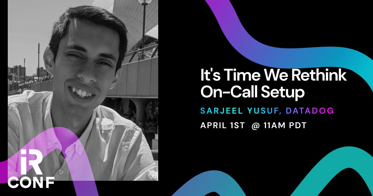 I am excited to speak at #IRConf which will be the 1st #conference for me in 2022. Join me on the 1st of April as I will discuss how #oncall culture has evolved over the years and how we can tackle existing pain points to advance our overall #DevOps practices.