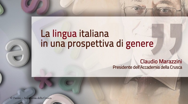 AccademiaCrusca's tweet photo. #IlTema La lingua italiana in una prospettiva di genere
Pubblichiamo nel nostro sito l'intervento del presidente Claudio Marazzini in apertura del seminario "La lingua italiana in una prospettiva di genere", organizzato da @UNI_FIRENZE.
🌐 https://t.co/JZTXP30Qfy https://t.co/edB4AWmgfO
