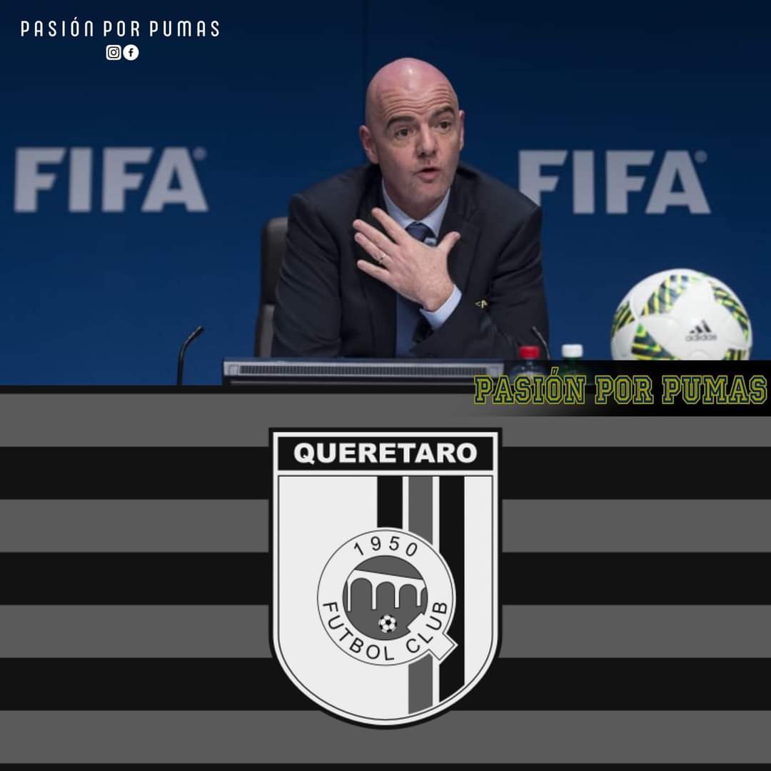 Carlos_Aldama1's tweet photo. ¡NOTICIA DE ÚLTIMO MINUTO! 🚨

Gianni Infantino Presidente de la @FIFAcom exigiría a la @LigaBBVAMX desaparecer al @Club_Queretaro de lo contrario México @miseleccionmx se quedaría sin mundial y perdería la sede para el mundial 2026 México.

SERÍA UNA CONSECUENCIA JUSTA 👏🏽#semefo https://t.co/PN6TYT13a0