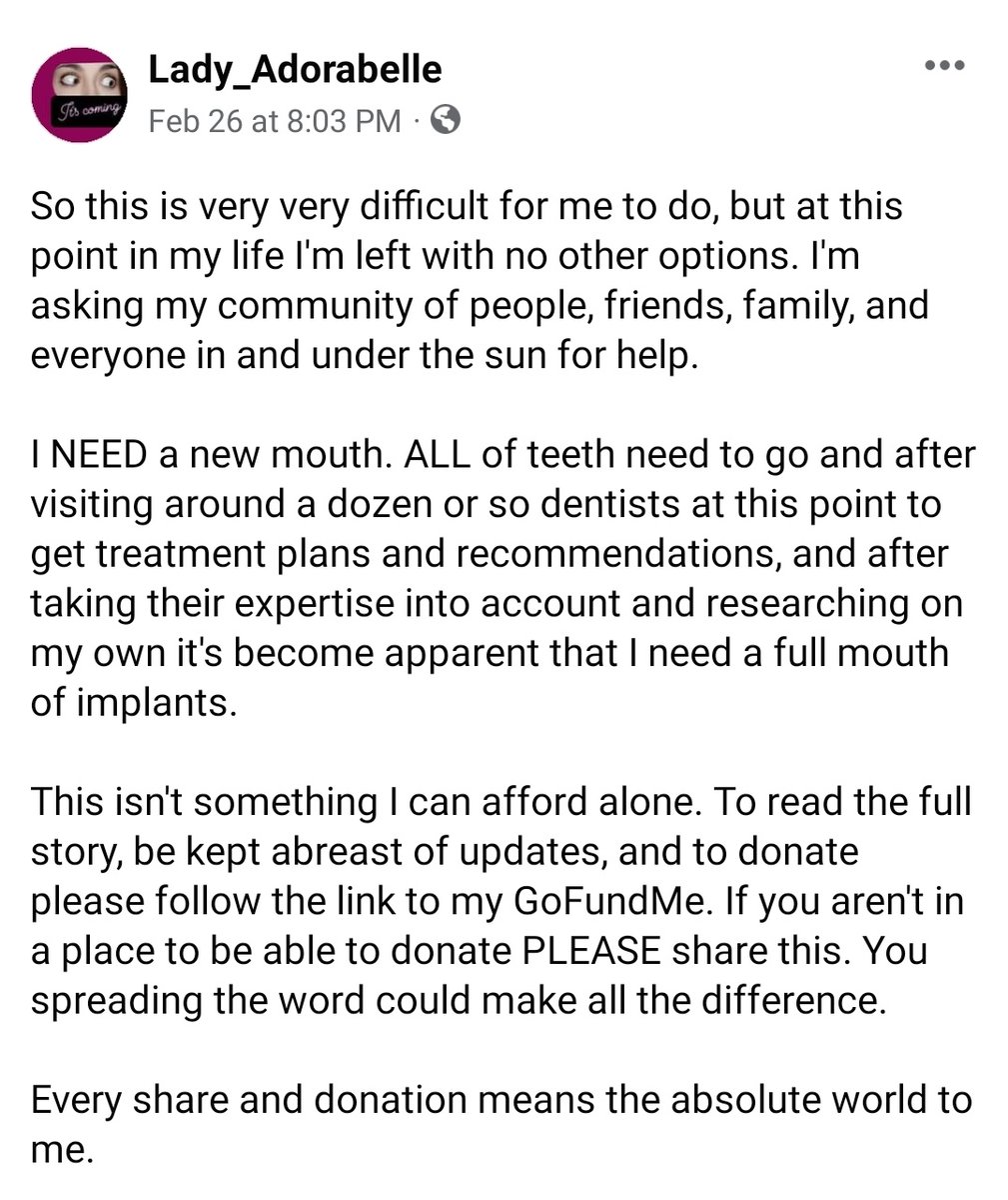 Lady_Adorabelle's tweet photo. HAI! It's me again β€ Just asking everyone to share this badboy as much as possible, we've almost reached our first $500!! The only way people will know about the fundraiser is by you sharing it! Word of Mouth is how this thrives! πβ€
#HelpSamSmile
https://t.co/t6vLVFasjU https://t.co/ogDEYowF1z