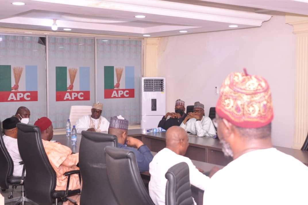 GovNigerNG's tweet photo. I am currently presiding over the Caretaker/Extra-ordinary Convention Planning Committee of the APC at the National Secretariat of the Party. https://t.co/FBYlvkyWrw