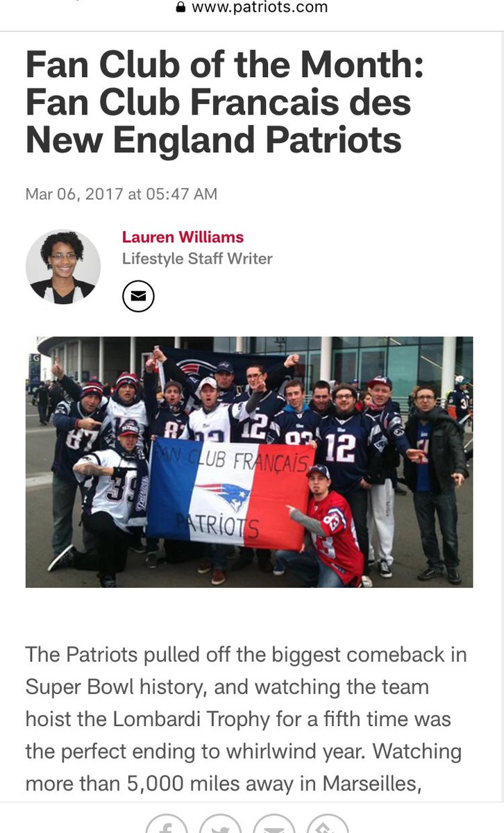 FCFNEP's tweet photo. Il y a 5 ans le FCFNEP était nommé « Fan Club du mois » par les New England @Patriots :
https://t.co/1aPRhrDaPY
#legendary #forever #fcfnep #partouttoujours #souvenir #newengland #patriots https://t.co/3uKLy5bYun
