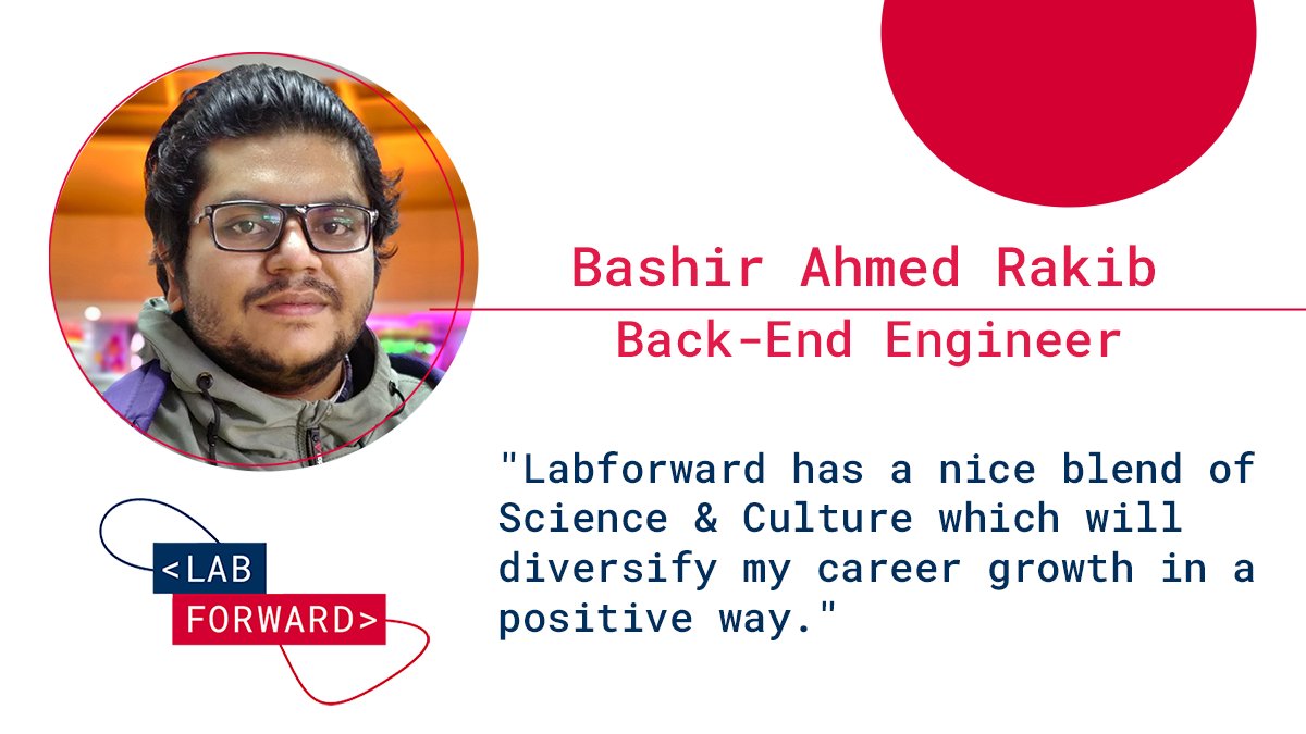 𝐖𝐢𝐥𝐥𝐤𝐨𝐦𝐦𝐞𝐧! 📢 Our team is growing! 🚀 A warm welcome to the newest member of our Labforward family <a href="/R_kib/">Bashir Ahmed Rakib</a> Bashir is joining us as a Back-End Engineer. If you're interested in joining our team, check out our #openpositions bit.ly/3BcgFre