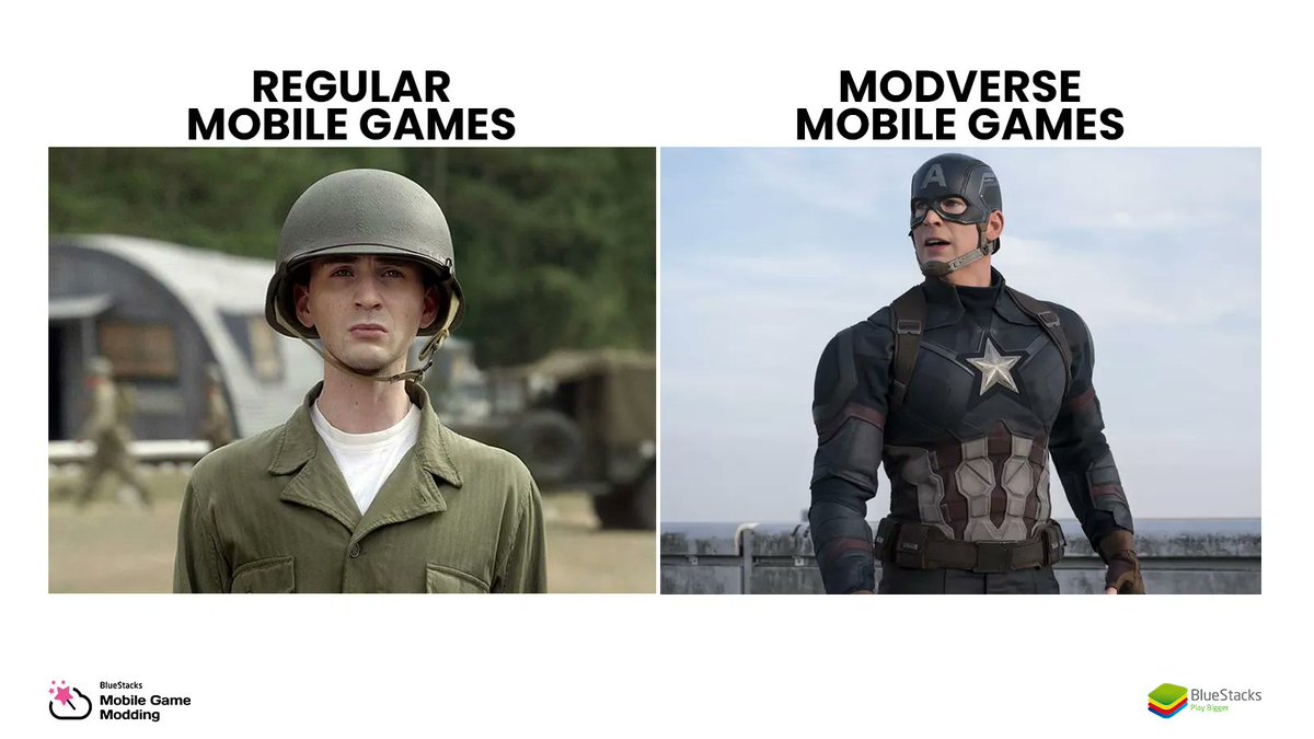 bluestacksinc's tweet photo. Choose your Captain!✨
Your victory🏆. Your Way!🤘
Try Creator Studio Now: https://t.co/6gVnQOkcJT
#MobileGameModding #ModYourGame #MobileGames #BlueStacks10 #CaptainAmerica #Marvel #Avengers https://t.co/qRg6jUY0T6