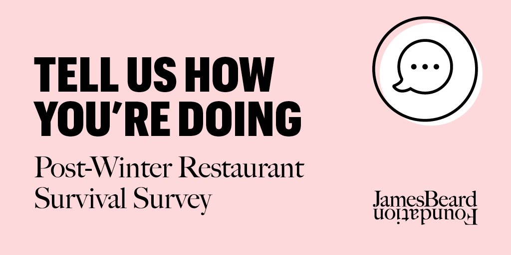 beardfoundation's tweet photo. We are gathering data on how much the industry was impacted through another pandemic winter with the emergence of the Omicron variant. Help us determine support paths for the future by taking the four-question survey: https://t.co/FF0DsNldOY https://t.co/FsfUNWZ4jd