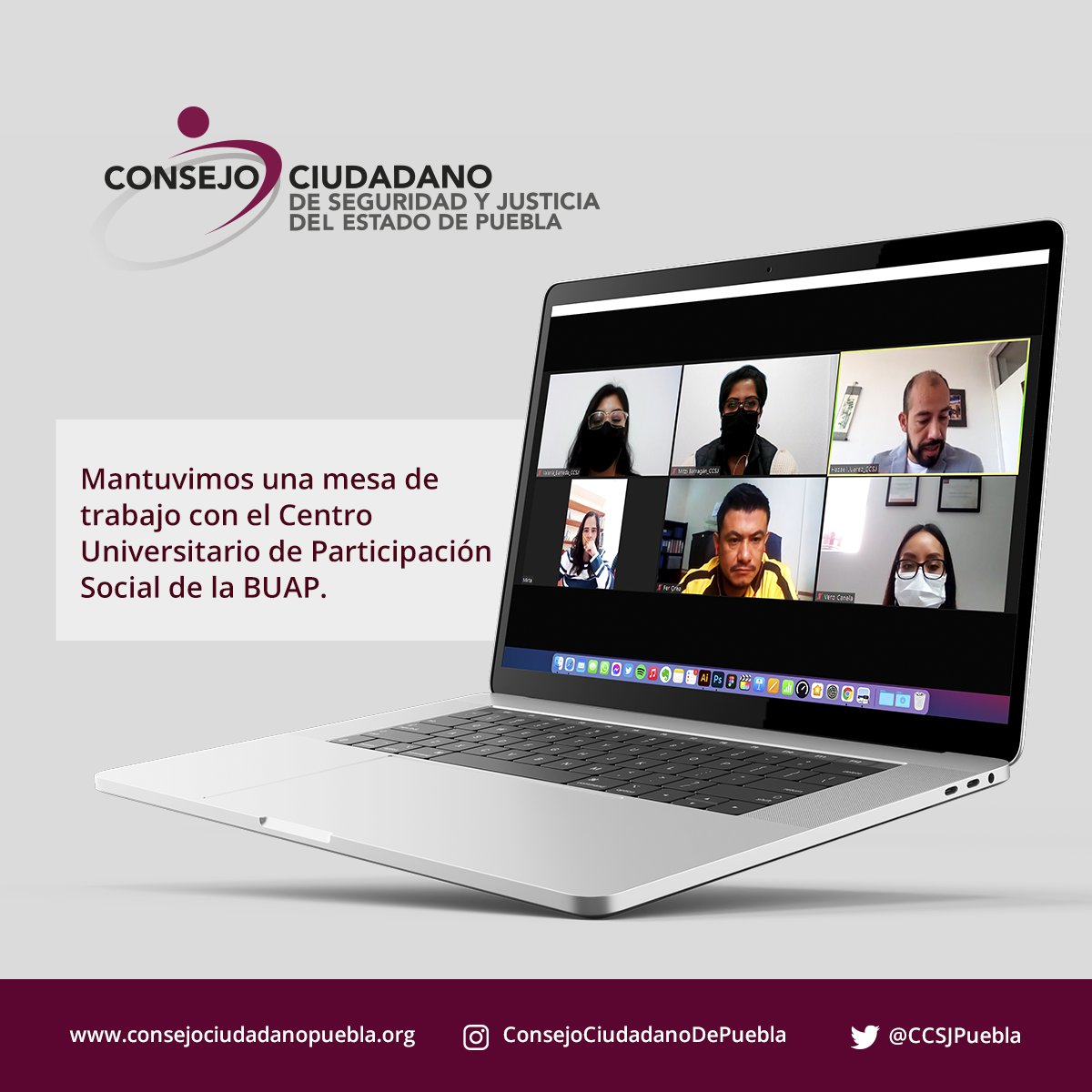 CCSJPuebla's tweet photo. #ElCCSJPComparte 📣
💻⌨️👩Como parte del programa de fortalecimiento comunitario, nos reunimos con el Centro Universitario de Participación Social de la BUAP (@CUPSBUAP) para continuar con los trabajos de colaboración en materia de prevención de la violencia. https://t.co/uQLPybKQKL