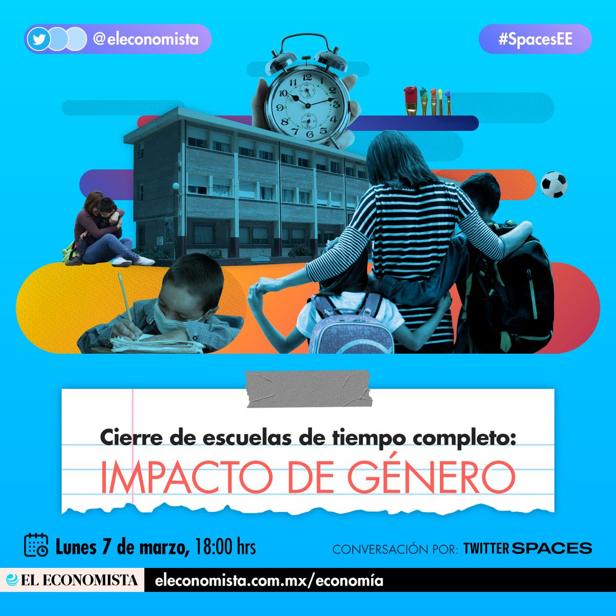 eleconomista's tweet photo. #SpacesEE | No te pierdas nuestro próximo conservatorio “Cierre de escuelas de tiempo completo: Impacto de género”.
📍@eleconomista
🗓 Lunes 7 de marzo
⏰ 18:00
Únete a la conversación. https://t.co/uibmP51yVo