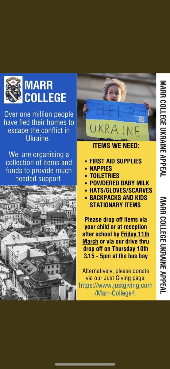 MarrLothian's tweet photo. Try and bring a donation for Friday guys💛 https://t.co/nHfMEaO7GD