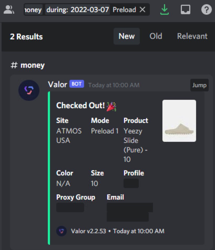 Bot: Valor🐐 Proxies: @DonutProxies @OculusProxies @Accessproxies 🔥 Gmail: @OnecIicks 🚬🔥 CG: @casualfnf Not bad for today 🙏