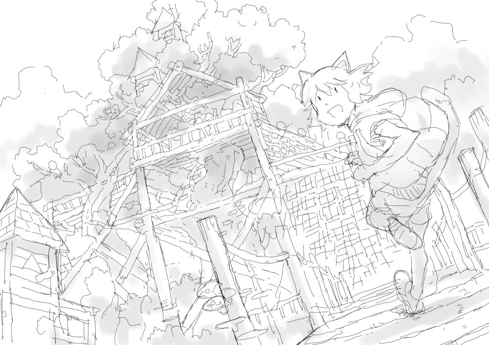 #背景版深夜の真剣お絵描き60分一本勝負 
アスレチック